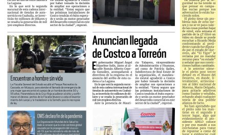 Portada RCG Carbonífera [6 de mayo de 2023] Continúan investigaciones por feminicidios; Resuelven problemas de drenaje en Múzquiz y más…