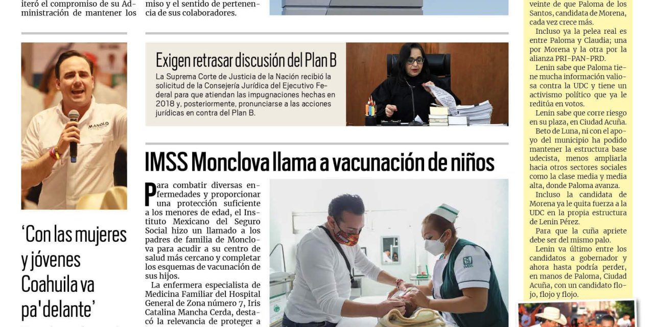 Portada RCG Centro [4 de mayo de 2023] Crece BorgWarner en Coahuila; esperan obreros la reactivación de AHMSA y más…