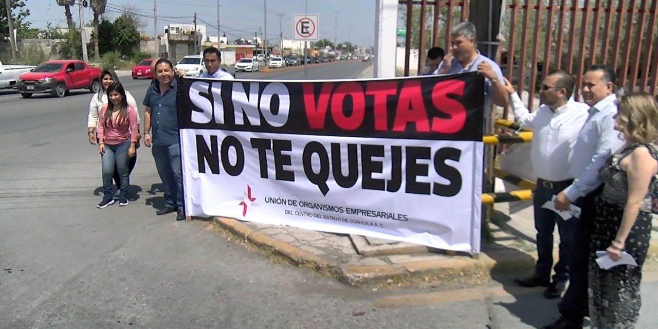 Empresarios de Monclova lanzan campaña para participar en votaciones
