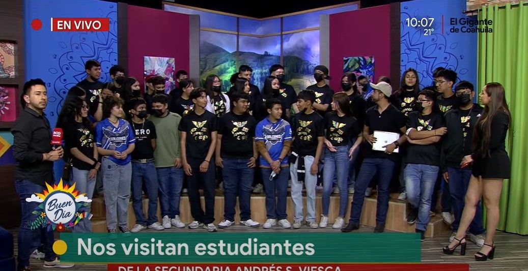 Alumnos de tercero de secundaria Andrés S. Viesca visitaron RCG Media