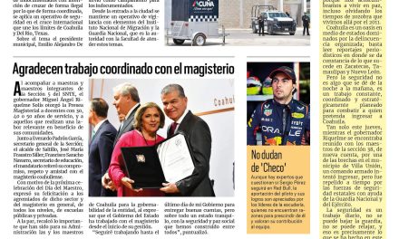 Portada RCG Fronteriza [13 de mayo de 2023] Blindan frontera ante inminente crisis migratoria; Buscan el árbol más bonito y más…