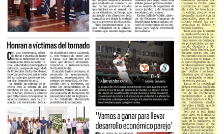 Portada RCG Fronteriza [26 de mayo de 2023] ‘Relación entre empresas y trabajadores es ejemplar’; instalarán paneles solares en SIMAS y más…