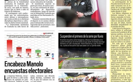 Portada RCG Media Fronteriza [27 de mayo de 2023] Reitera MARS respaldo a universitarios; adultos mayores se rehúsan a reclamarle a sus hijos y más…