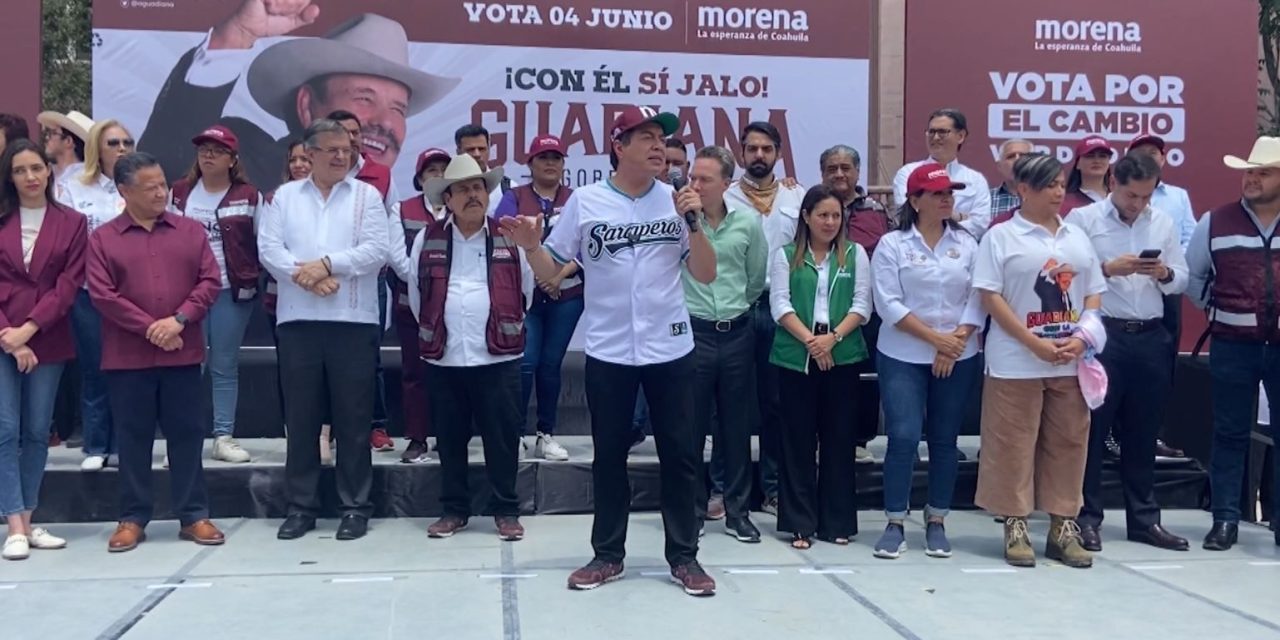 Marcelo Ebrard estuvo en Saltillo para apoyar a Armando Guadiana