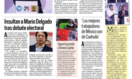 Portada RCG Media [2 de mayo de 2023] Otra vez ganó Manolo; insultan a Mario Delgado tras debate electoral