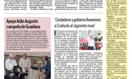 Portada RCG Media [15 de mayo de 2023] DIF Coahuila brinda terapia física; ‘Ciudadanos y gobierno llevaremos a Coahuila al siguiente nivel’ y más…