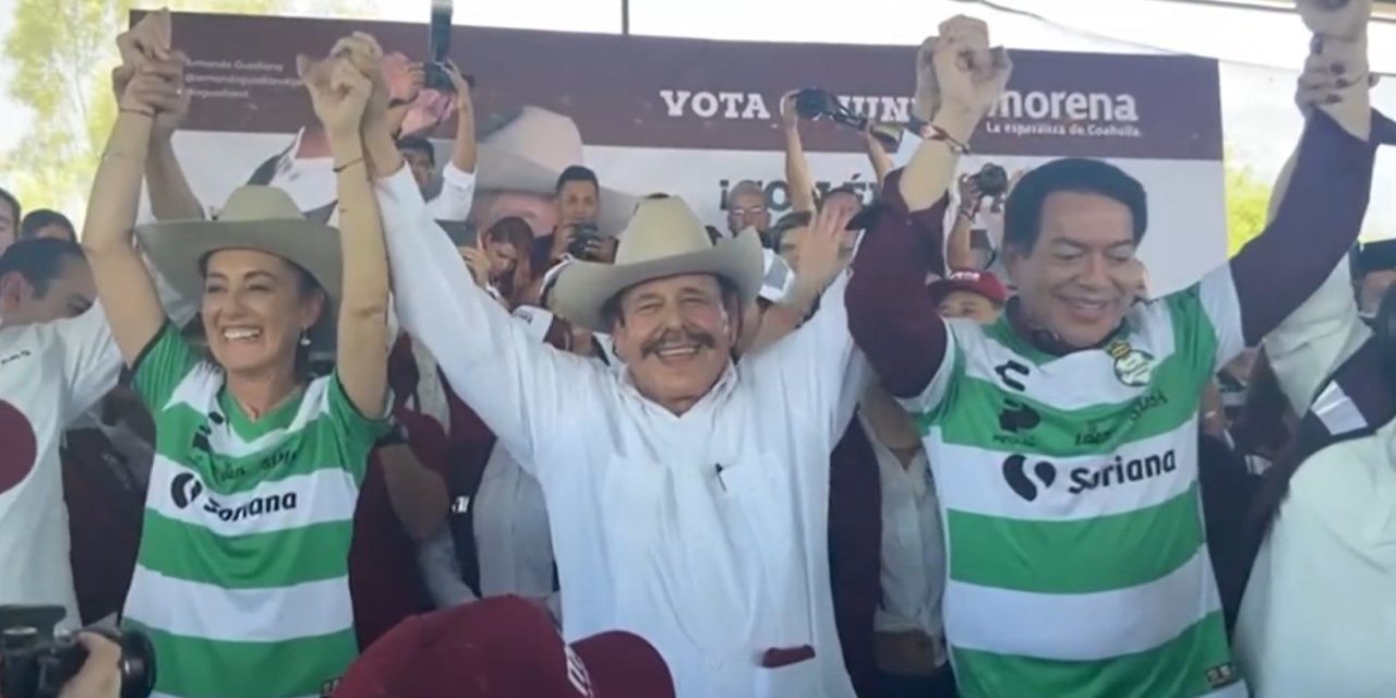 Claudia Sheinbaum y Mario Delgado acompañan a Guadiana en Torreón
