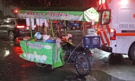 Camioneta riega el elote por imprudente en Saltillo
