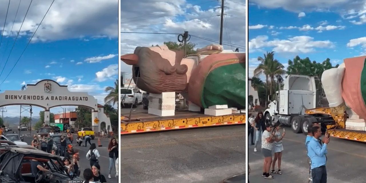 San Judas de 15 metros llega a Badiraguato. tierra de ‘El Chapo’ Guzmán y Caro Quintero
