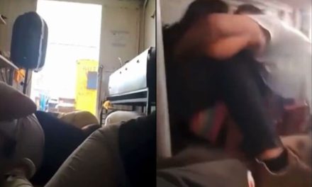 ¡Protégenos padre santo!; personas rezan durante una balacera en Nuevo Laredo (video)