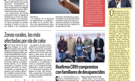 Portada RCG Centro [18 de junio de 2023] Familias buscan hospedarse en hoteles; continúa proceso legal de ‘mataperros’ en Monclova y más…
