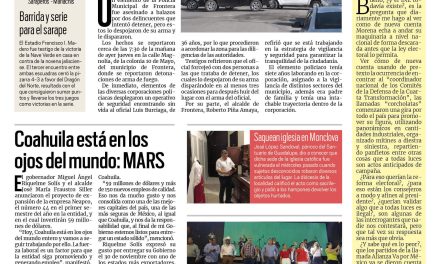 Portada RCG Centro [30 de junio de 2023] Matan a policía de Frontera; atienden a 18 personas por golpes de calor y más…