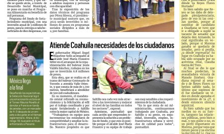 Portada RCG Fronteriza [17 de junio de 2023] Invierte municipio en programas sociales; Ofertarán CANACINTRA y SNE empleos en Acuña y más…