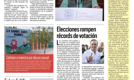 Portada RCG Media [6 de junio de 2023] Coahuila se mantiene en paz y trabajando: MARS; elecciones rompen récords de votación y más…