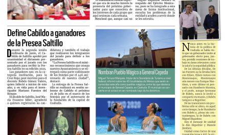 Portada RCG Media [27 de junio de 2023] Acuerdan Manolo y Riquelme continuidad de los subcomités; define Cabildo a ganadores de la Presea Saltillo y más…