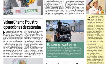 Portada RCG Media [29 de junio de 2023] ‘Entregaré un Coahuila seguro al próximo gobernador’; agradece municipio operaciones de cataratas y más…