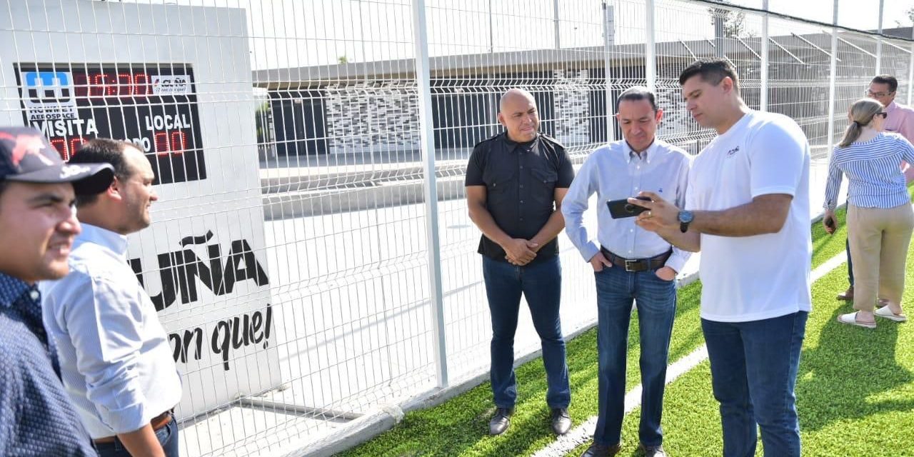 Entregan obra deportiva municipio e iniciativa privada en Acuña