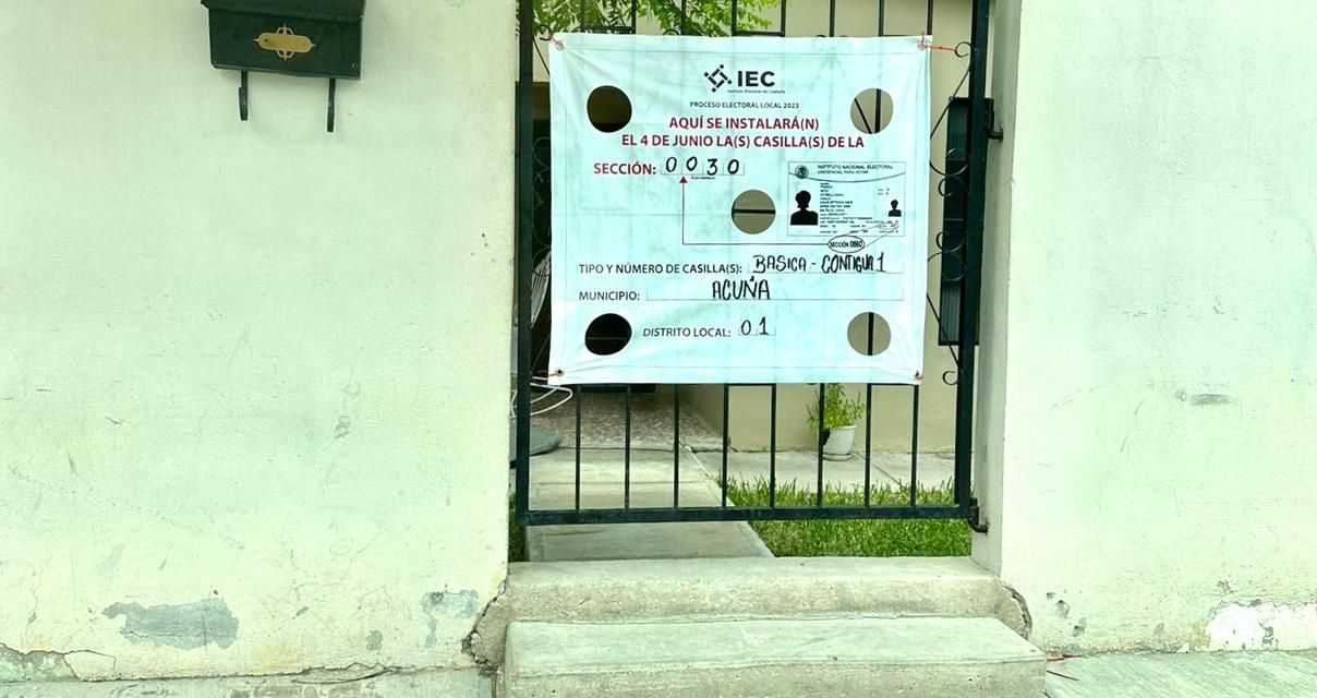 56 escuelas funcionarán como casillas electorales en Acuña
