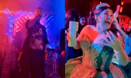 Santa Fe Klan llega a XV años de sorpresa y le canta a quinceañera