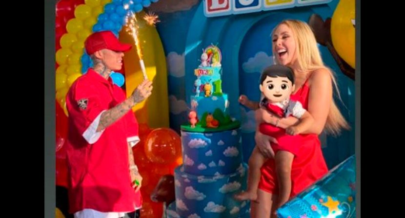 Santa Fe Klan y Maya Nazor se reúnen para festejar al pequeño Luka