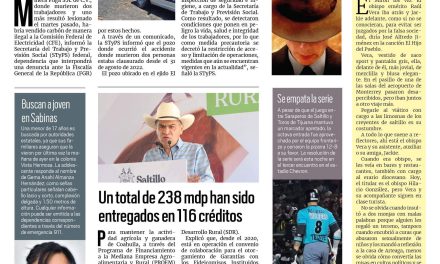 Portada RCG Carbonífera [20 de julio de 2023] Mina donde murieron 2 estaba clausurada y vendía carbón a CFE; ampliarán centro de rehabilitación juvenil y más…