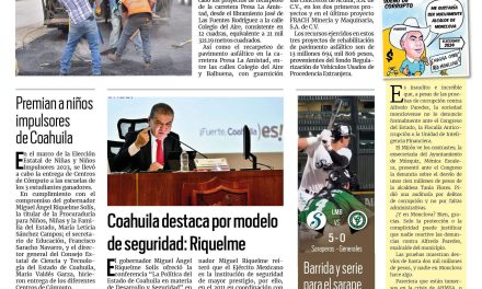 Portada RCG Fronteriza [7 de julio de 2023] Regularización de vehículos ‘chocolate’ beneficia a Acuña; invitan a curso de verano de la Sedena y más…
