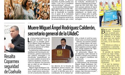 Portada RCG Fronteriza [12 de julio de 2023] ‘Tenemos que replicar el modelo Coahuila’; inician campaña para disminuir accidentes viales y más…