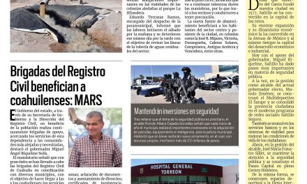 Portada RCG Lagunera [25 de julio de 2023] Reanudan labores en nuevo pozo La Fe; verifican recorrido de autobuses en Torreón y más…