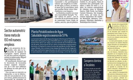 Portada RCG Lagunera [30 de julio de 2023] En Torreón, buscan generar conciencia ambiental en niños y niñas; Productores de La Laguna viven bonanza económica y más…