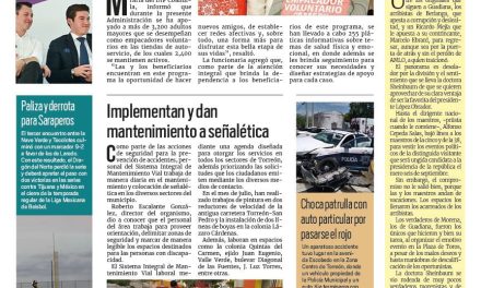 Portada RCG Lagunera [31 de julio de 2023] Da apoyo DIF Coahuila a empacadores voluntarios; clausuran restaurante por vender alcohol a menores y más…