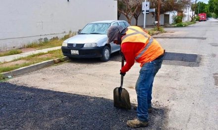 Realizan labores de bacheo y señalética en Torreón