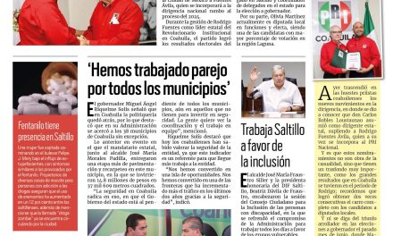 Portada RCG Media [6 de julio de 2023] Nombran a nuevo dirigente del PRI Coahuila; ‘Hemos trabajado parejo por todos los municipios’ y más…
