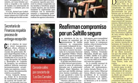 Portada RCG Media [22 de julio de 2023] Destaca Coahuila en cuidado de la primera infancia: MARS; reafirman compromiso por un Saltillo seguro y más…