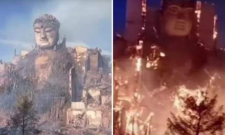 Video: Se incendia el templo del Buda  más garnde del mundo en China