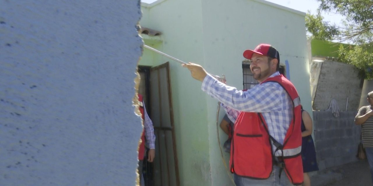 Pintan fachada de 500 viviendas en La Escorial