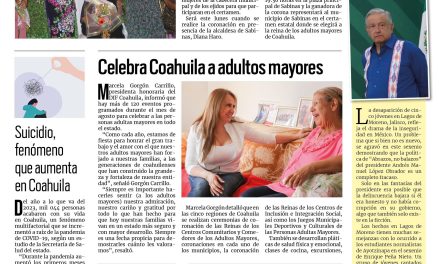 Portada RCG Carbonífera [20 de agosto de 2023] Anuncian coronación de Reina del Adulto Mayor en Sabinas; Levantan bloqueo en Pasta de Conchos y más…
