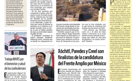 Portada RCG Centro [16 de agosto de 2023] Desaparecen dos jóvenes en Ocampo; encuentran a hombre degollado en Monclova y más…