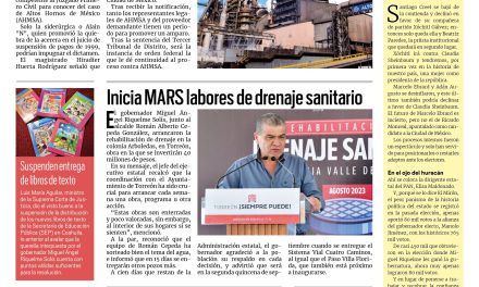 Portada RCG Centro [22 de agosto de 2023] Sin impugnación por fallo en juicio de AHMSA; culmina FeriAcero Monclova 2023 y más…