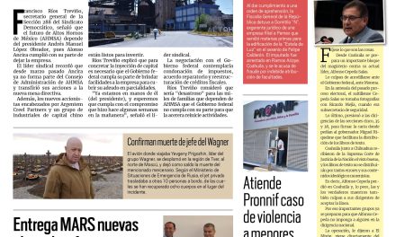 Portada RCG Centro [24 de agosto de 2023] Futuro de AHMSA, en manos de Gobierno federal; dudan trabajadores sobre declaraciones de Ancira y más…