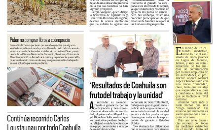 Portada RCG Centro [26 de agosto de 2023] Sequía amenaza el campo de la región Centro; Buscan 100 millones de pesos en créditos y más…