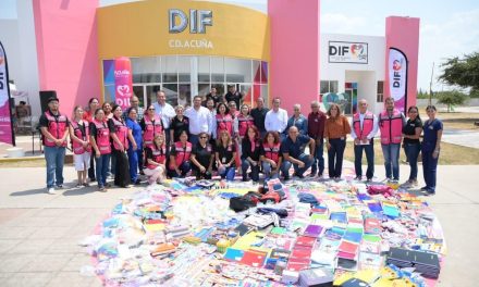 Recolectan miles de útiles escolares en Acuña