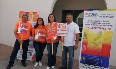 Acuña se suma a prevención de violencia contra la mujer