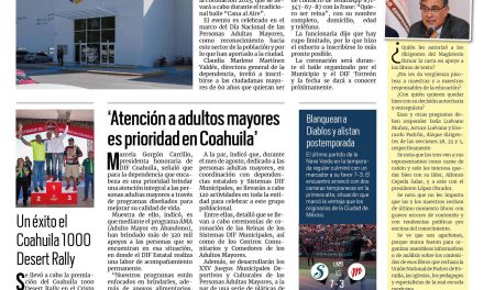 Portada RCG Lagunera [7 de agosto de 2023] Convocan a registrarse para reina de la tercera edad; suman a empresas y ciudadanos al programa ‘Planta y cuida’ y más…