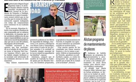 Portada RCG Media [1 de agosto de 2023] Mantendré a Coahuila en paz: MARS; denuncian contaminación ambiental y más…