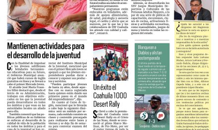 Portada RCG Media [7 de agosto de 2023] ‘Atención a adultos mayores es prioridad en Coahuila’; mantienen actividades para el desarrollo de la juventud y más…