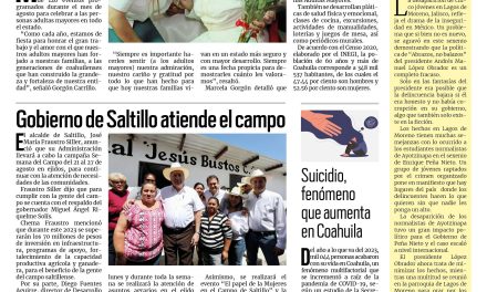 Portada RCG Media [20 de agosto de 2023] Celebra Coahuila a adultos mayores a través del DIF; Gobierno de Saltillo atiende el campo y más…