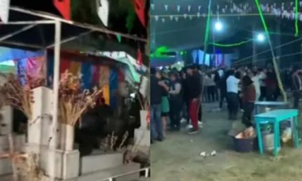 El muerto al pozo…Organizan baile en panteón de Acatzingo, Puebla