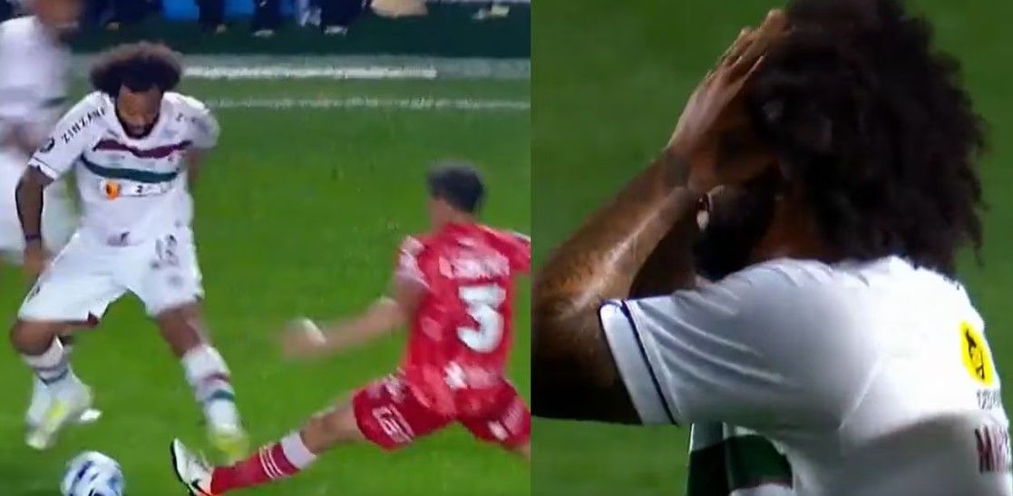 Video: La terrible lesión que provocó Marcelo a Luciano Sánchez en la Copa Libertadores