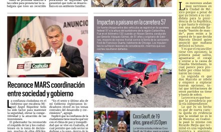 Portada RCG Carbonífera [10 de septiembre de 2023] Un éxito la cabalgata de Sabinas; Visitantes gozan de seguridad en Coahuila y más…