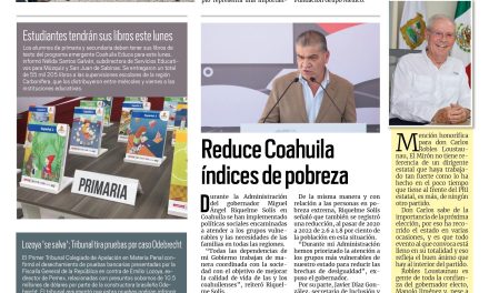 Portada RCG Carbonífera [24 de septiembre de 2023] Llega a Sabinas ‘Doctor Vagón’; Inician pagos a proveedores del rescate en Pasta de Conchos un año después y más…